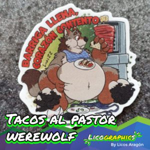 Hungry werewolf sticker