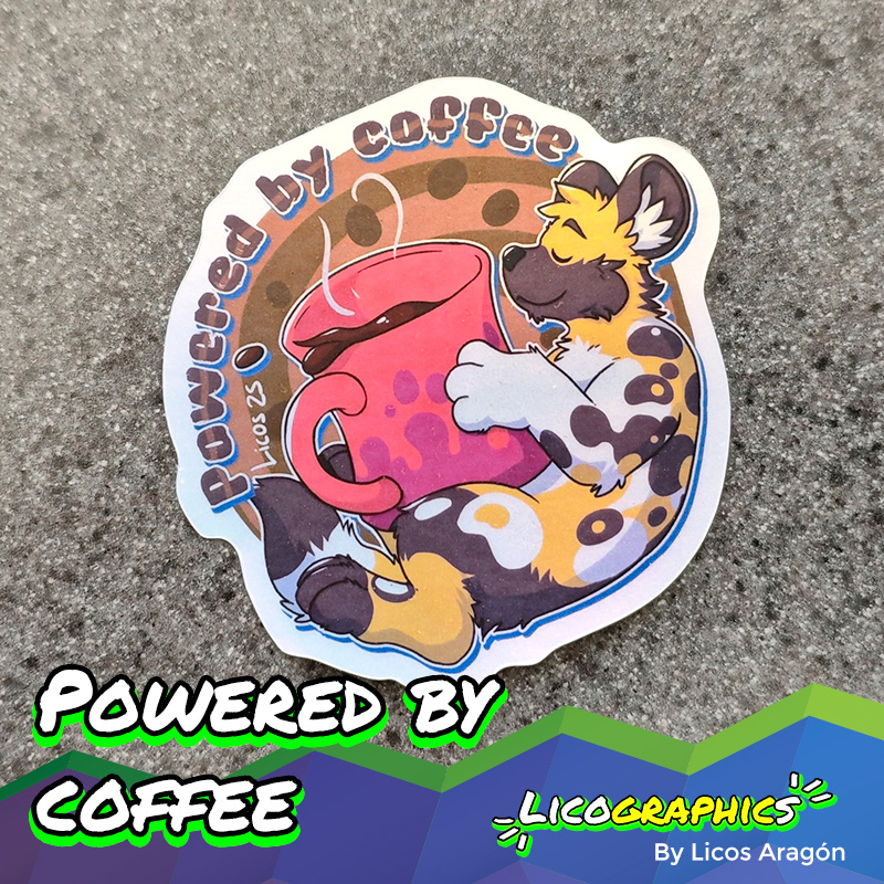 Powered by coffee sticker